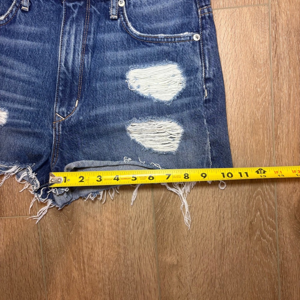 Lovers + Friends REVOLVE Ryan High Rise Distressed Denim Shorts Blue Size 26 - Picture 14 of 14